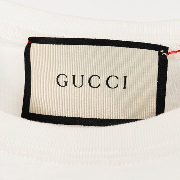 Gucci R/18 White Cotton Soave Amore Guccification Panther Graphic T-Shirt - Picture 5 of 11